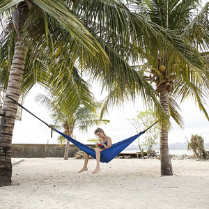 sloth hammock used on the beach